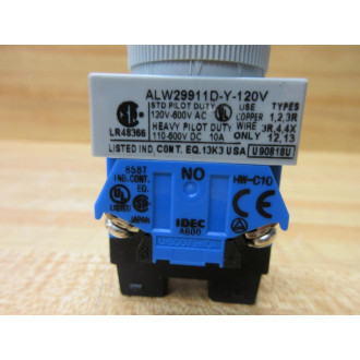 IDEC ALW29911D-Y-120V Illuminated Push Button ALW29911D