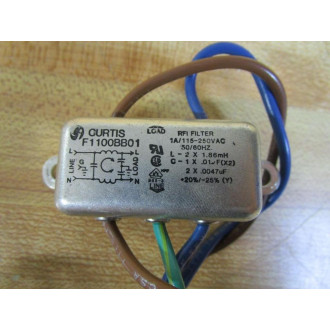 Curtis F1100BB01 RFI Line Filter (Pack of 2) - Used