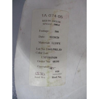 Freelin Wade 1A-074-05 Red Tubing 1A07405 400'