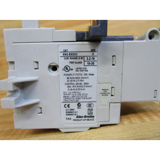 Allen Bradley 592-EEDC E1 Plus Overload Relay 592EEDC Ser. C - Used