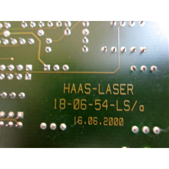 Haas-Laser 18-06-54-LS Circuit Board  18-06-54-00 18-06-54-0006 - Used