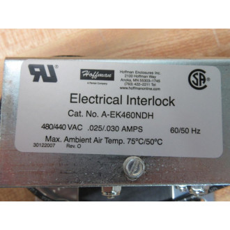 Hoffman A-EK460NDH Electrical Interlock AEK460NDH Interlock Only