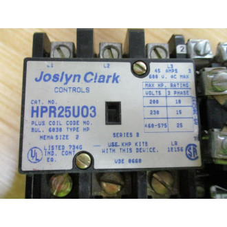 Joslyn Clark HPR25U03 Reversing Starter HPR25U03-76 - New No Box