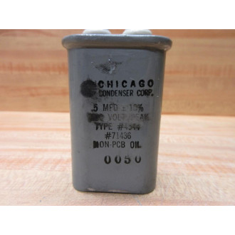 Chicago Condenser 4544 Capacitor 0.5MFD (Pack of 2) - Used