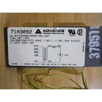 Advance Ballast 71A3072-001D Core and Coil Ballast Kit