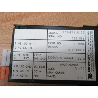 Newport 205-EA1,R,C0 Digital Meter 205EA1RC0 - Used