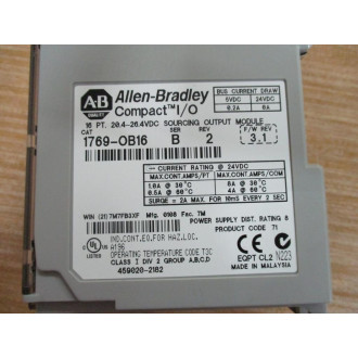 Allen Bradley 1769-OB16 Module 1769-0B16 Ser B. Rev. 2 - Used