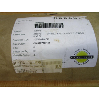 Kadant Johnson 16286884 Spring J2607S (Pack of 4)