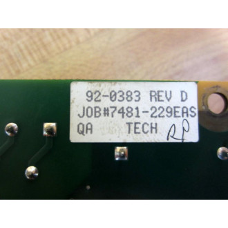 Logic Systems 90-0319-01 Circuit Board 92-0383 - Used