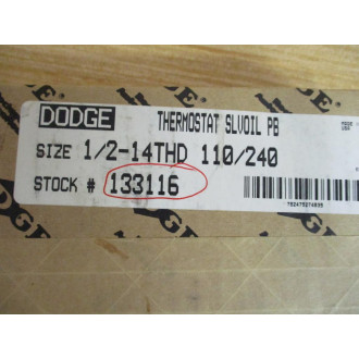 Dodge 133116 Vulcan Calstat Sleevoil Thermostat 1E1B9