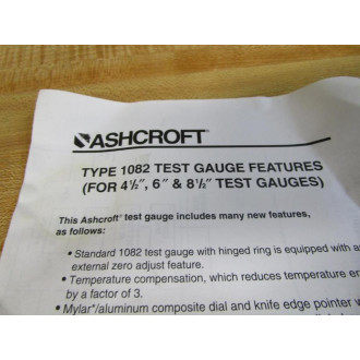 Ashcroft 1082 Test Gauge 0-60 PSI