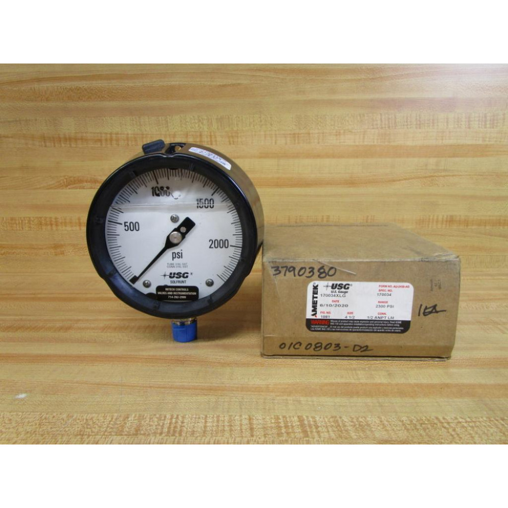 Ametek 170034XLG USG Pressure Gauge