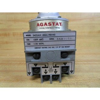 Agastat 2422AH 455A195H43 Time Delay Relay 2422AH - New No Box