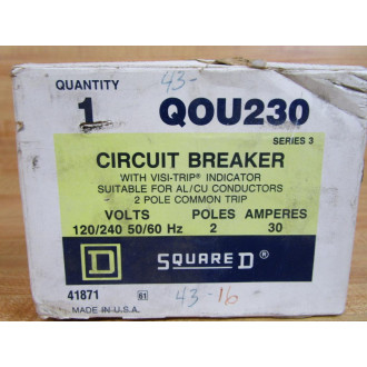 Square D QOU230 30A Circuit Breaker