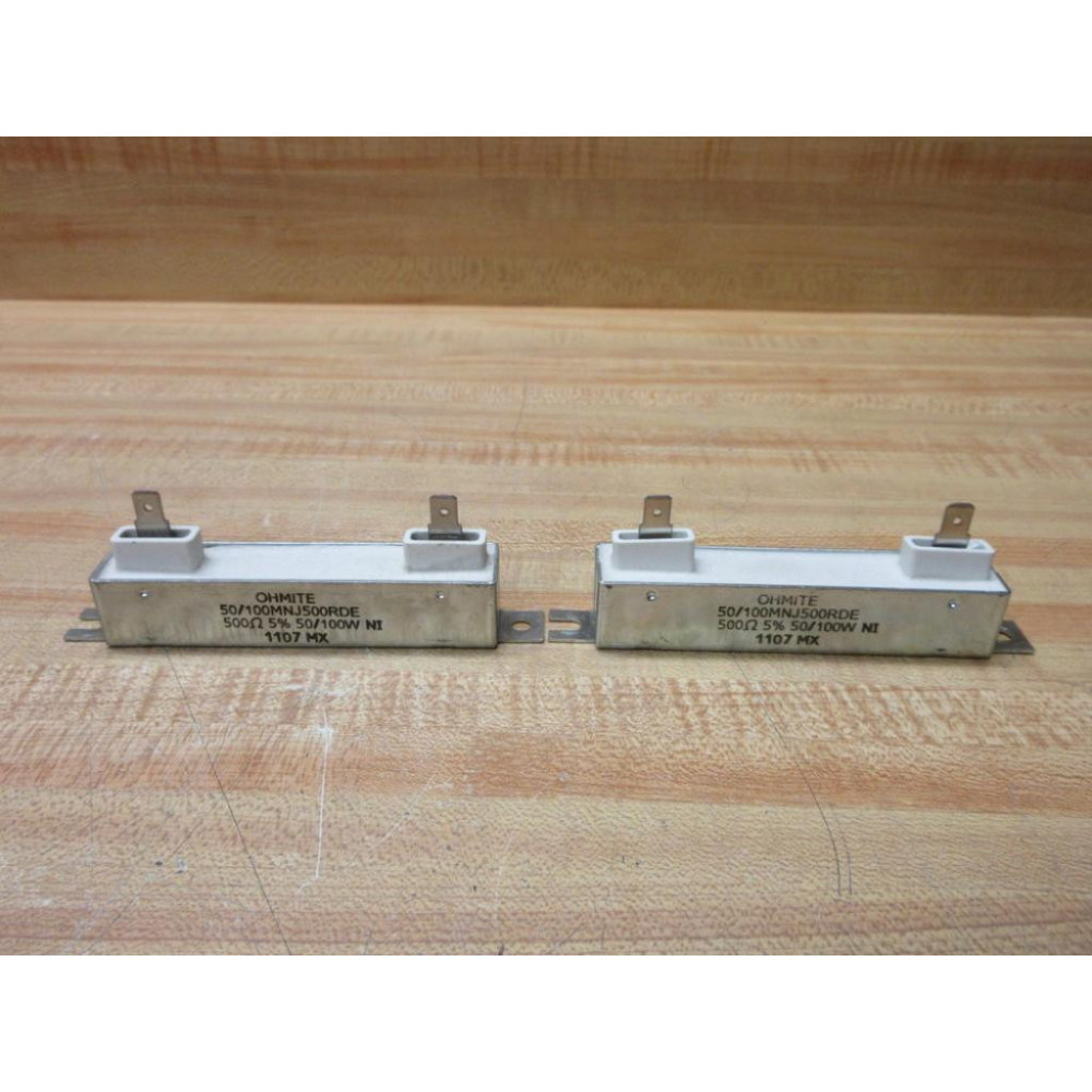 Ohmite 50100MNJ500RDE Power Resistor 500Ω 50100MNJ500RDE (Pack of 2) - Used