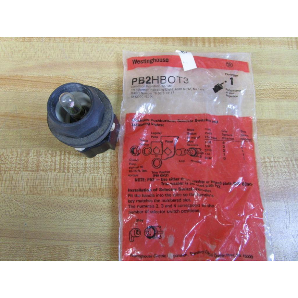 Westinghouse PB2HBOT3 Transformer Indicating Light PB1T3R