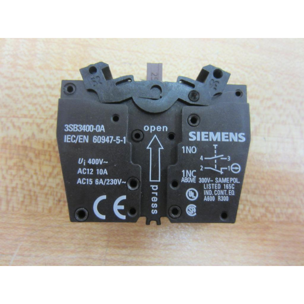 Siemens 3SB3400-0A Contact Block 3SB34000A - New No Box Siemens 3SB3400-0A Contact Block 3SB34000A - New No Box