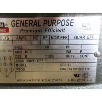 Lincoln Electric CF4M5T61 Motor LM22295