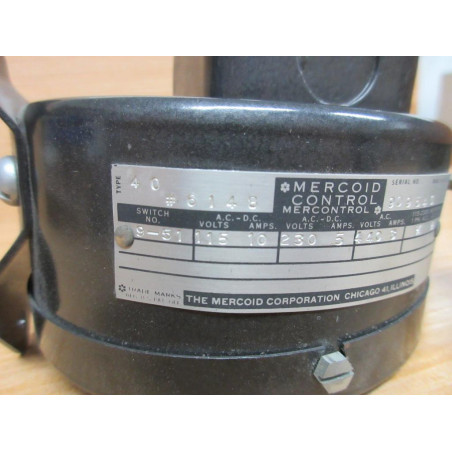 Mercoid Control 40 6148 Liquid Level Control Switch - New No Box