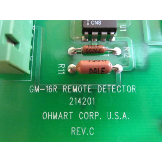 Ohmart 214201 GM-16R Remote Detector 204744 Mounted on Bracket - Used