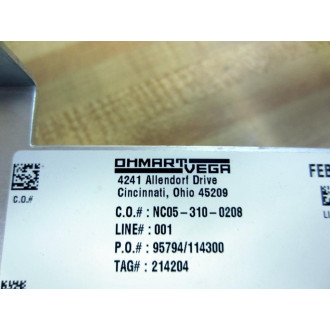Ohmart 214201 GM-16R Remote Detector 204744 Mounted on Bracket - Used