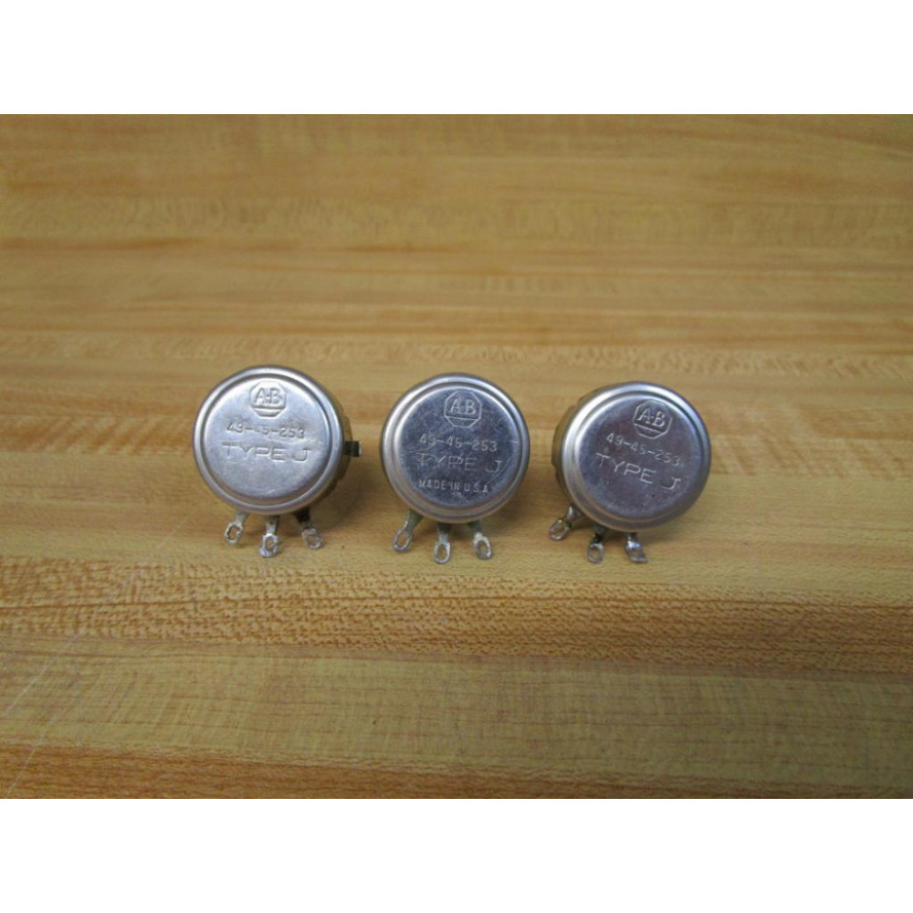 Allen Bradley 49-45-253 Potentiometer 4945253 (Pack of 3) - Used