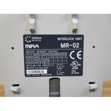 Cerus MR-02 Mira Mechanical Interlock Unit MR02 - New No Box