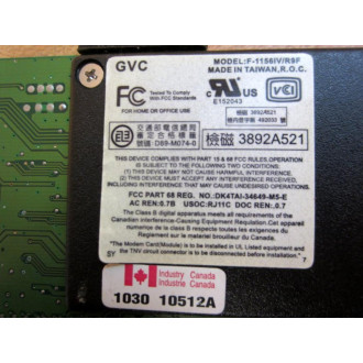 GVC 530-2130 PCI Modem Card F-1156IVR9F - Used