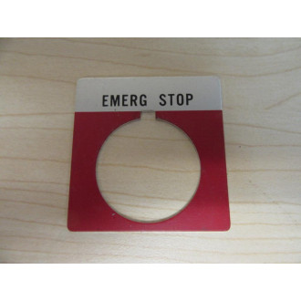 Allen Bradley 800T-X504 "Emerg Stop" Plate 800TX504 (Pack of 7) - Used