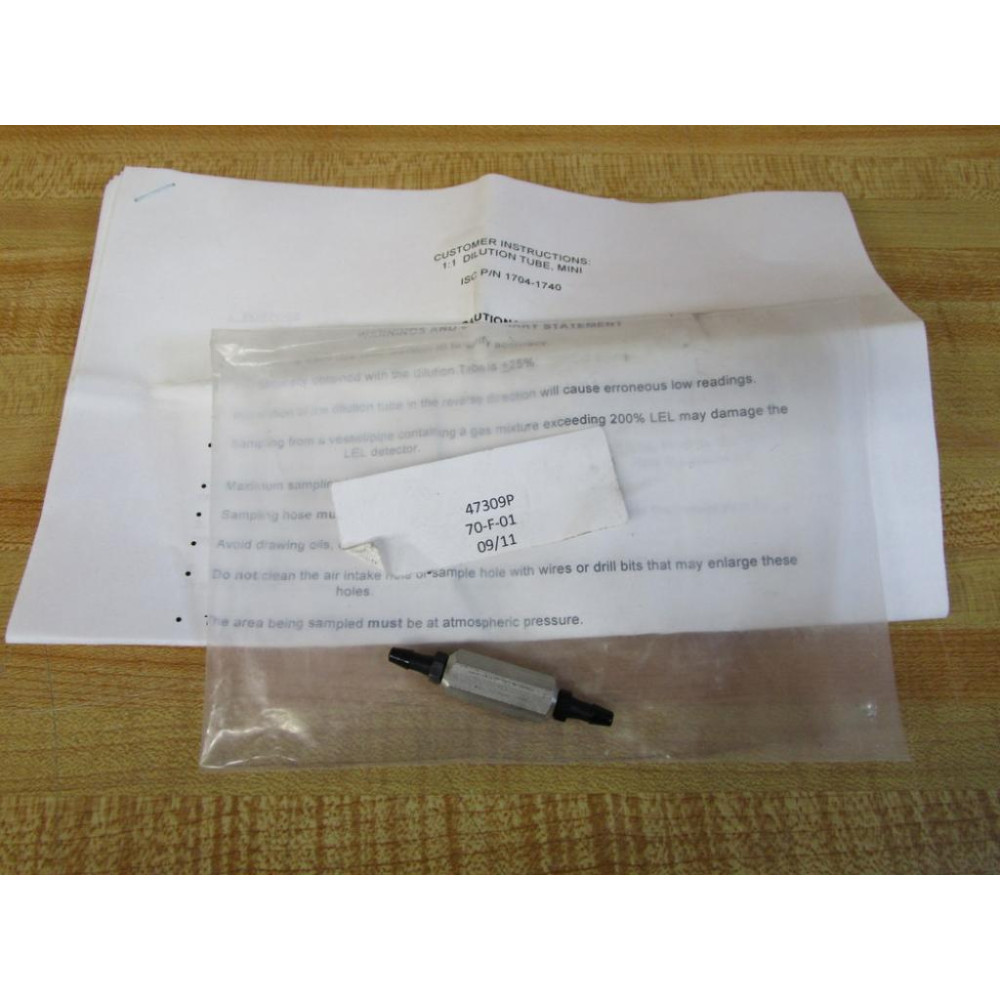 Industrial Scientific 1704-1740 Dilution Tube 47309P