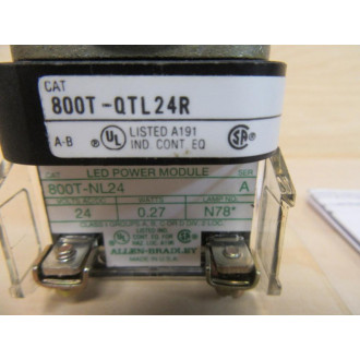 Allen Bradley 800T-QTL24R Pilot Light 800TQTL24R - New No Box