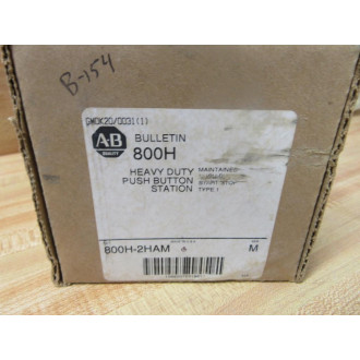 Allen Bradley 800H-2HAM Push Button Enclosure 800H2HAM W 800H-FKB16