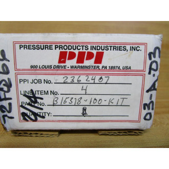 Pressure Products Industries B15318-100-KIT PPI Orifice Valve Kit