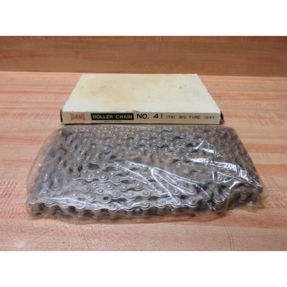 Tsubaki RS41-1 Roller Chain RS41 10' Length, Nickel-Plated