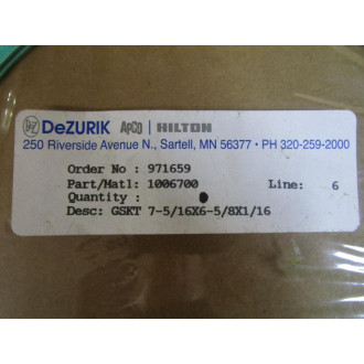 DeZurik 1006700 Gasket 7-516X6-58X116 (Pack of 2)