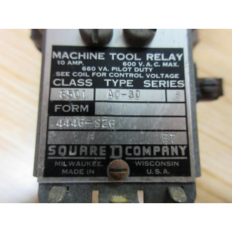 Square D 8501-A0-30 Machine Tool Relay 8501-AO-30 Coil 120110V - New No Box