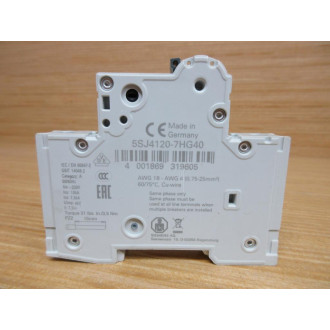 Siemens 5SJ4120-7HG40 Circuit Breaker 20A - New No Box