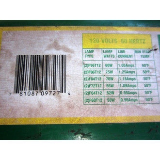 Advance R-2E60-S-TP E-Pak 60 Ballast R2E60STP - New No Box