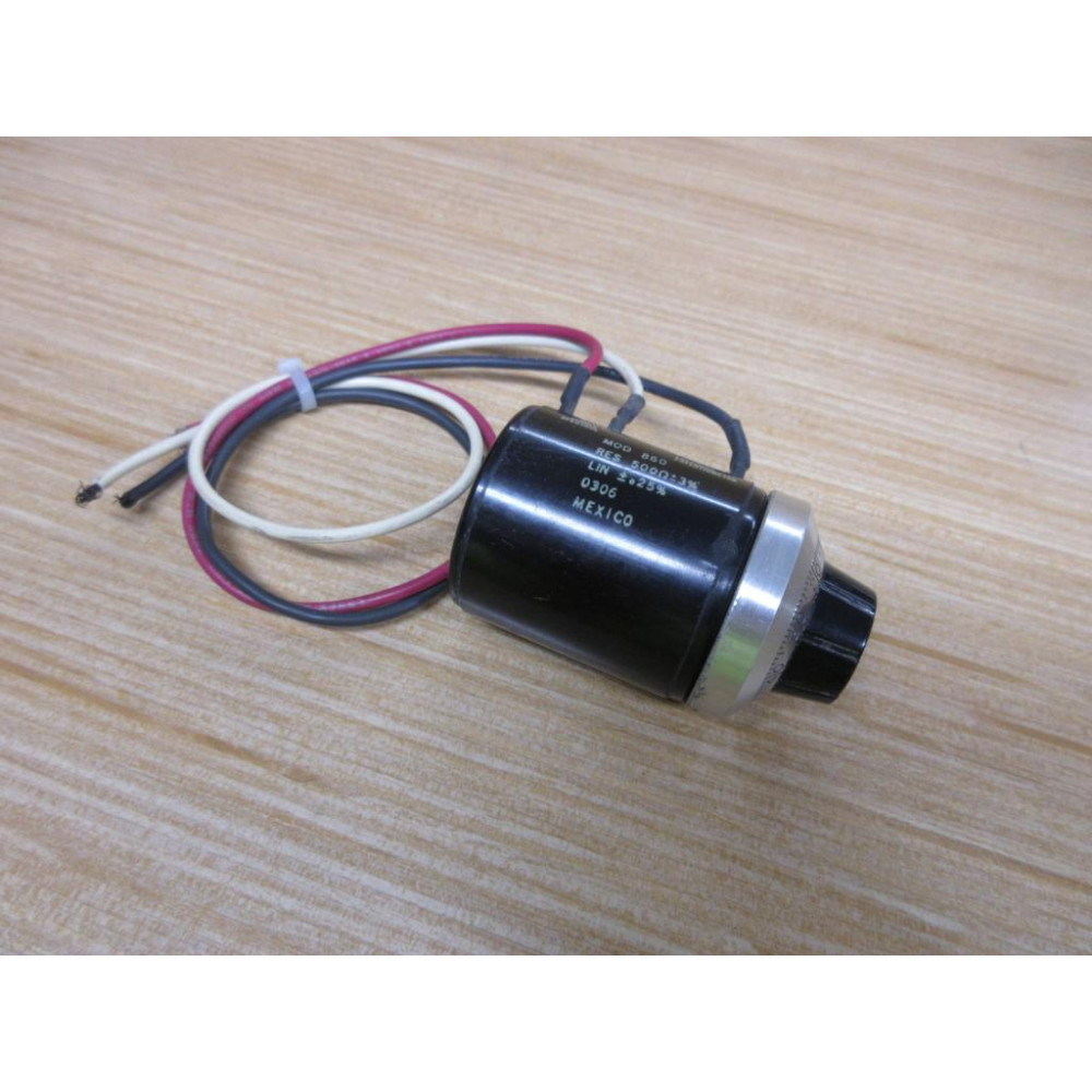 Vishay 860 Spectrol Potentiometer MOD 860 500Ω W Dial & Wires - Used Vishay 860 Spectrol Potentiometer MOD 860 500Ω W Dial & Wires - Used
