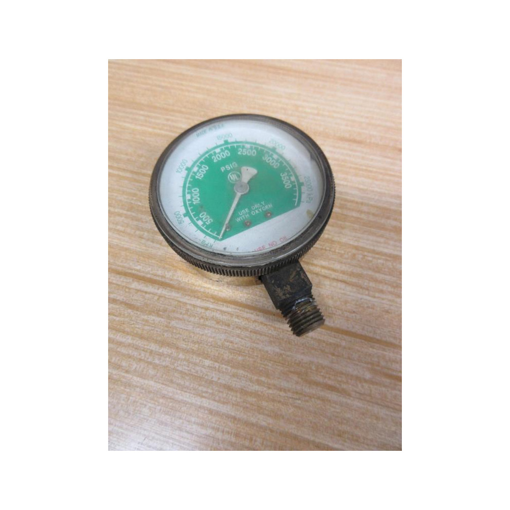 Wika 111.11.66.4000 Oxygen Pressure Gauge 999446 - Used Wika 111.11.66.4000 Oxygen Pressure Gauge 999446 - Used