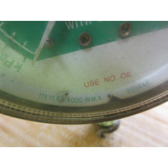 Wika 111.11.66.4000 Oxygen Pressure Gauge 999446 - Used