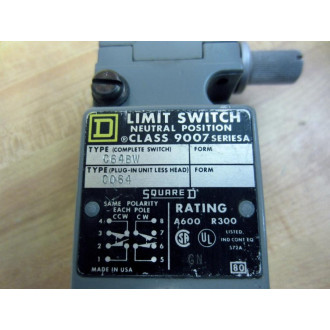 Square D 9007-C64BW Limit Switch 9007C64BW - New No Box