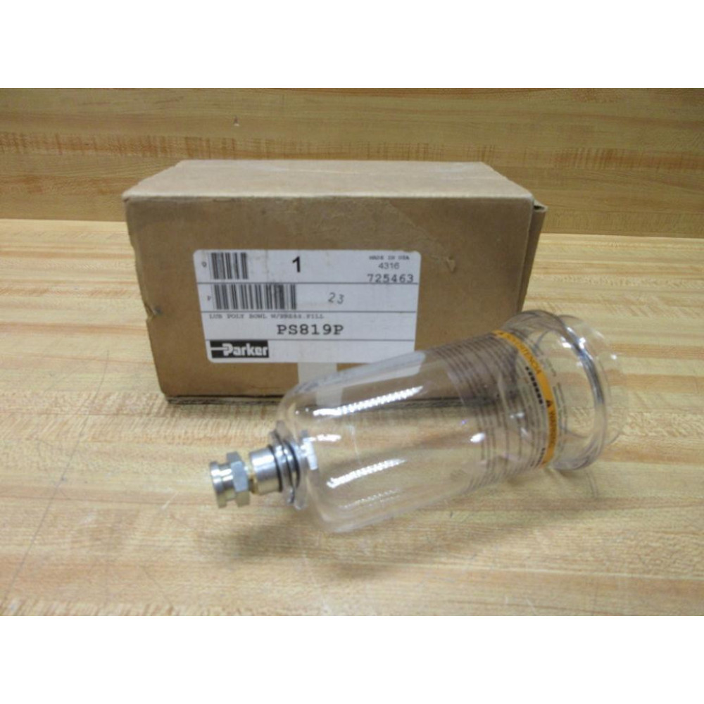 Parker PS819P LUB Poly Bowl WPressure Fill