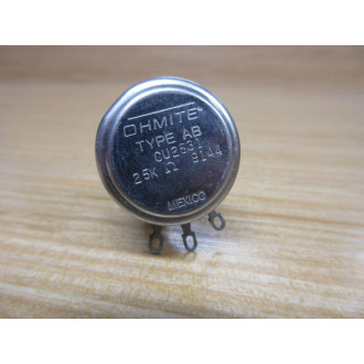 Ohmite CU2531 Potentiometer 25KΩ 25000 Ohms - New No Box