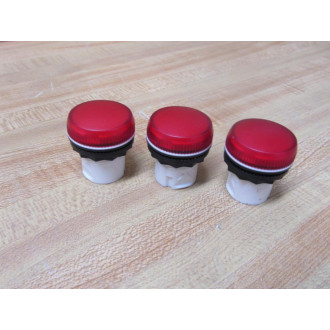 Allen Bradley 800FP-P4 Red Pilot Light 800FPP4 (Pack of 3) - Used