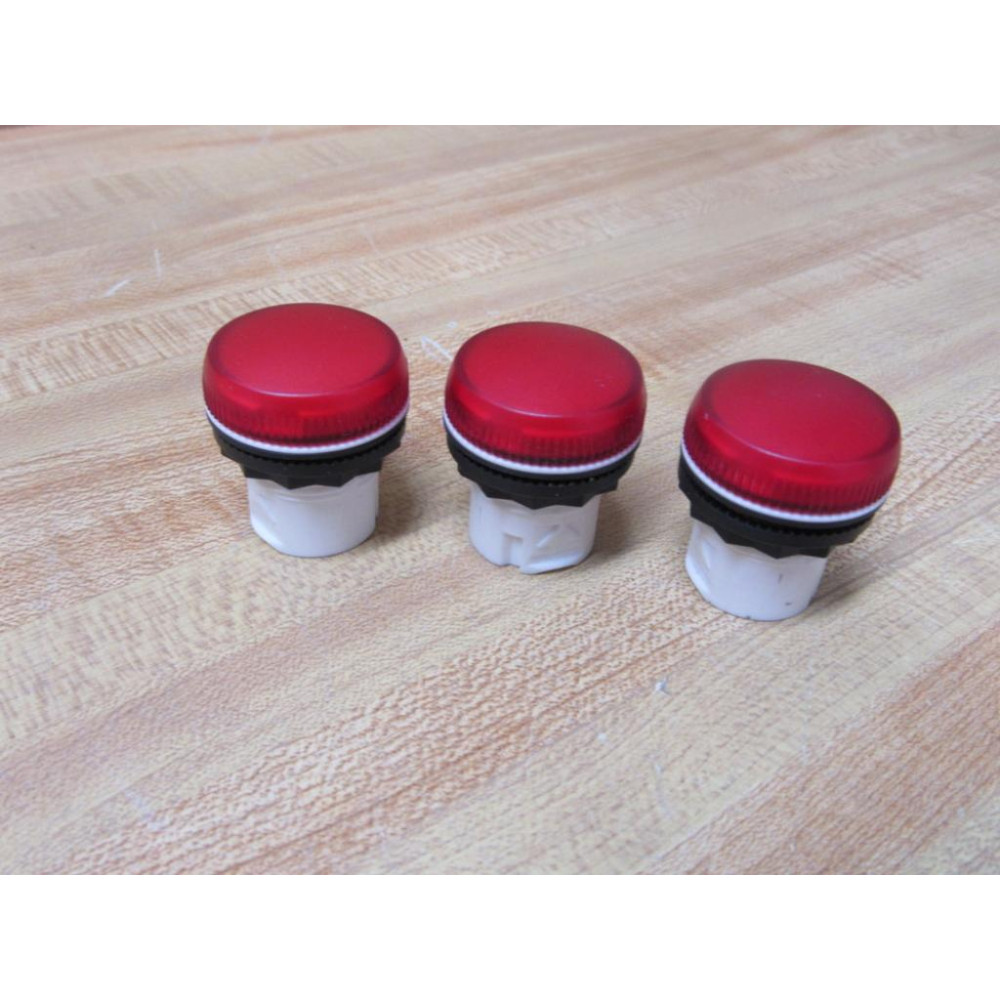 Allen Bradley 800FP-P4 Red Pilot Light 800FPP4 (Pack of 3) - Used