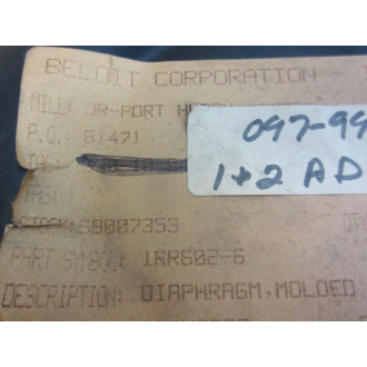 Beloit 1RR602-6 Molded Diaphragm 1RR6026 - New No Box