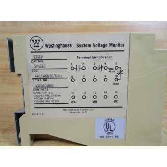 Westinghouse SVM2AC Voltage Monitor Cracked