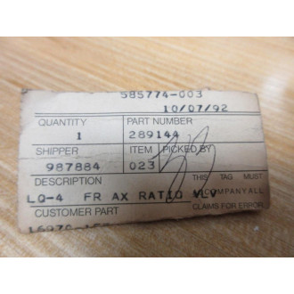 Bendix 289144 Front Axle Ratio Valve LQ-4 T-292492