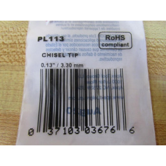 Weller PL113 Chisel Soldering Tip 6A913 (Pack of 2)